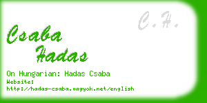 csaba hadas business card